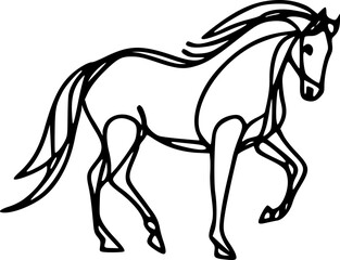 horse line art