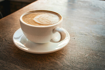 latte on a table