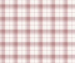 Plaid fabric pattern, white, brown, seamless for textiles and design clothing, skirts, pants, aprons, tablecloths, blankets or decorative fabrics. Vector illustration.