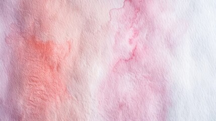Fototapeta premium Soft watercolor texture in gentle pink and white tones, ideal for backgrounds, invitations, or artistic projects.