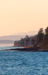 Canadian Nature Landscape on the West Coast of Pacific Ocean.