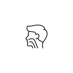 Throat icon vector. EPS 10 editable vector