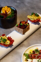 food in a restaurant