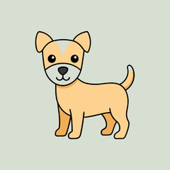 Cute dog vector art illustration