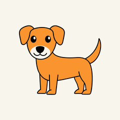 Cute dog vector art illustration