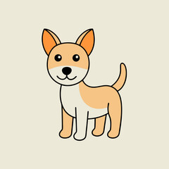 Cute dog vector art illustration