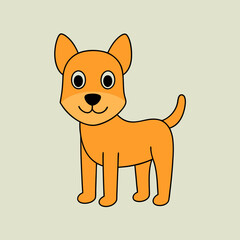Cute dog vector art illustration