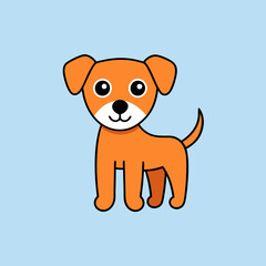 Cute dog vector art illustration