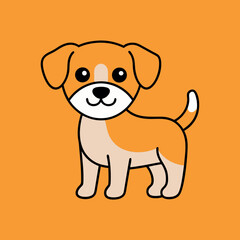 Cute dog vector art illustration