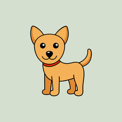 Cute dog vector art illustration