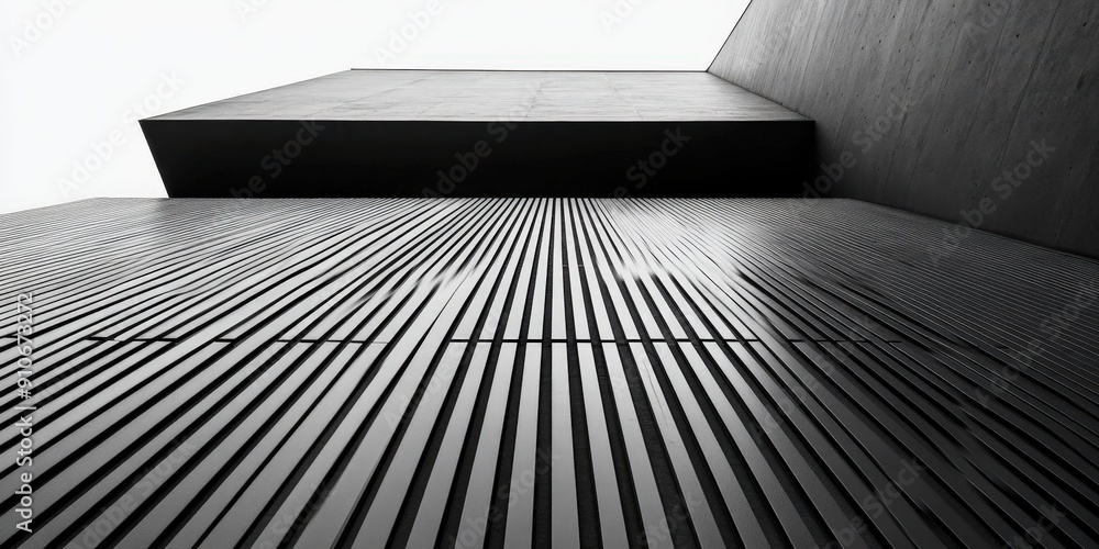 Poster abstract architecture: lines and shadows