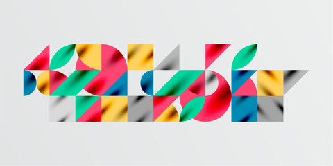 Triangles, round triangles and circles techno art. Vector Illustration For Wallpaper, Banner, Background, Card, Book Illustration, landing page