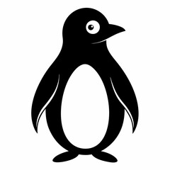 Penguin silhouette vector illustration
