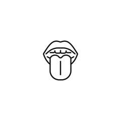 Tongue icon vector. EPS 10 editable vector