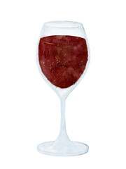 An Elegant Wine Glass filled with a Rich Red Wine perfect for any occasion and celebration