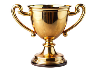 gold trophy cup isolated