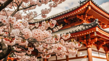 japanese cherry blossom in spring