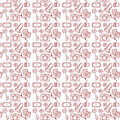Photography doodle pattern