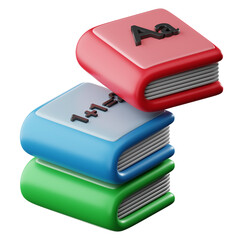 3D Books Illustration