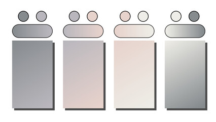 Set of vector gradient background. Cover set design with gray and pink color. Beautiful abstract gradient for covers, wallpapers, branding, business cards. Vector illustration