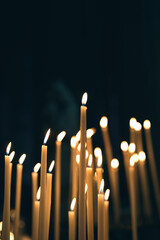 Paris, France - June 17, 2024: Candles in a Church in France
