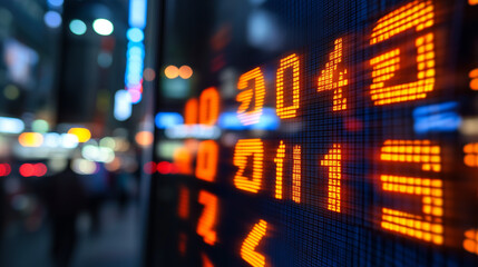 Fototapeta premium Thriving Stock Market Trends: Dynamic Digital Data Analytics for Financial Insights