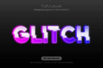 Glitch Gradient Editable Text Effect, Font Graphic Style