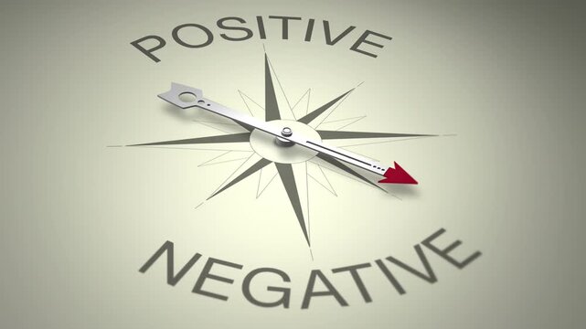 Positive Versus Negative Arrow 3D Animation. Symbolizes human decisions.