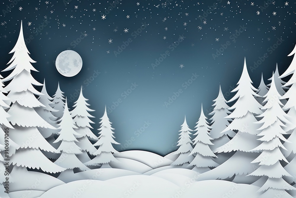 Wall mural Nature snow backgrounds outdoors.