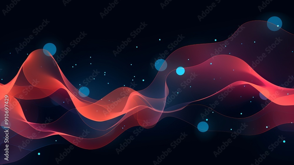 Poster trendy abstract wireframe background with modern science and technology art elements. detailed surfa