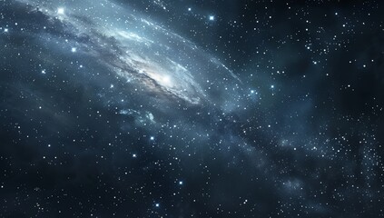 Fototapeta premium A Spiral Galaxy in a Starry Night Sky