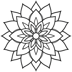 Minimalist circular pattern in the form of a mandala. Henna tatoo mandala. Mehndi style. Decorative mandala pattern in oriental style.