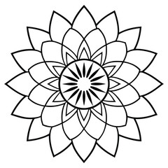 Circular pattern in the form of a mandala. Henna tatoo mandala. Mehndi style. Decorative mandala pattern in oriental style.