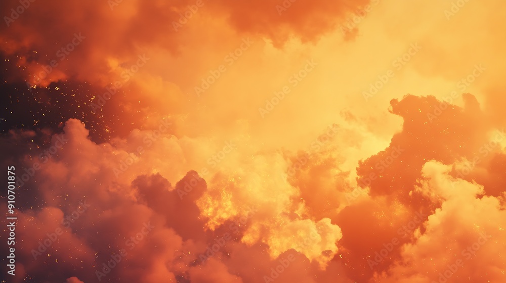 Poster a beautiful presentation background with clouds : generative ai