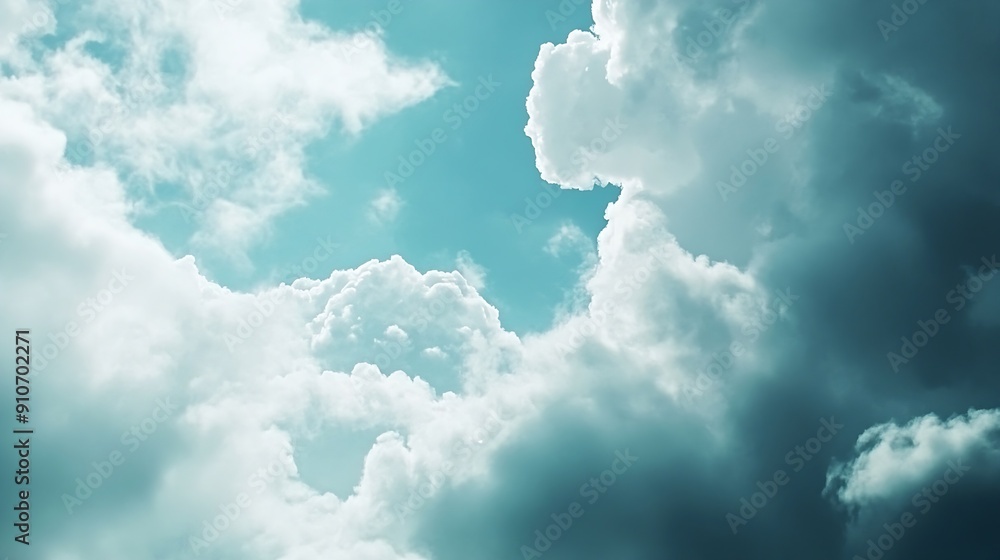 Poster cloudy sky background : generative ai