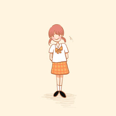 Japanese student school uniform minimal art