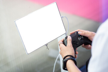 playing computer games. © changju.kang