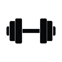 dumbbells silhouette icon for fitness vector design