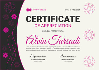 Certificate of Appreciation Template Design