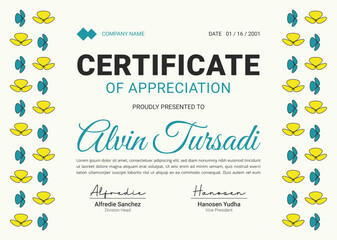 Certificate of Appreciation Template Design