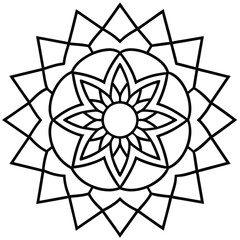 Fototapeta premium Floral mandala pattern. Henna tatoo mandala. Mehndi style. Decorative mandala pattern in oriental style.