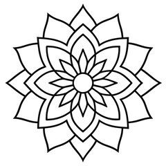 Mandala. Henna tatoo mandala. Mehndi style. Decorative mandala pattern in oriental style.