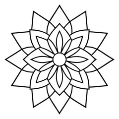 Circular mandala. Henna tatoo mandala. Mehndi style. Decorative mandala pattern in oriental style.