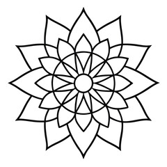 Circle pattern in the form of mandala for Henna, Mehndi, tattoos