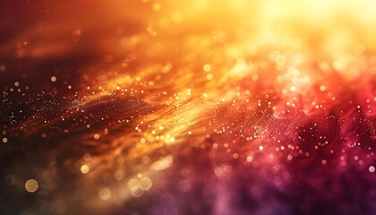 Fototapeta premium Abstract blurred background with a gradient of orange, yellow, and red colors with scattered bokeh circles
