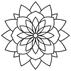 Circle pattern in the form of mandala for Henna, Mehndi, tattoos