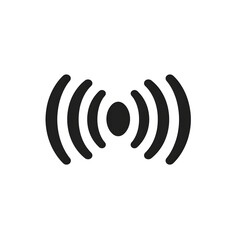 Stylish wireless signal icon representing connectivity and technology with a modern design for digital applications.