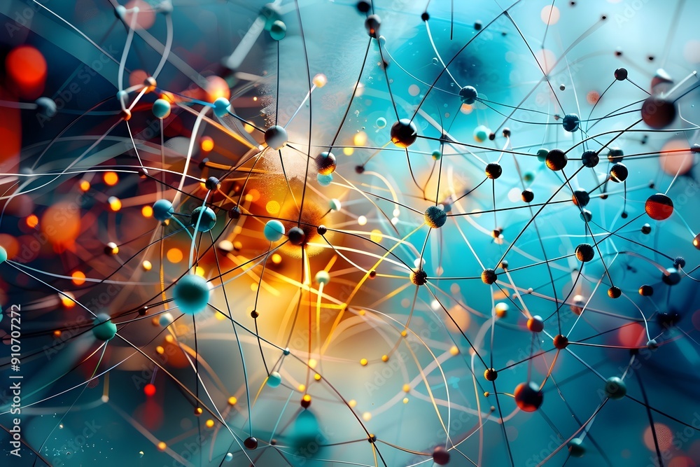 Poster abstract network connection.