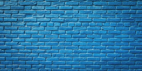 Blue brick wall background with textured painted bricks , blue, brick, wall, background, texture, painted, building