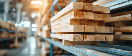 Obraz premium Precise Cutting of Wood Planks in a High-Definition Sawmill - Illustrating the Production Process